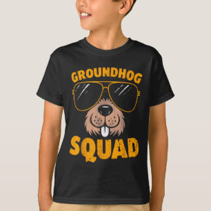 Camiseta Día divertido del equipo de la marmota presenta fe