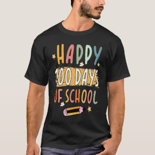 Camiseta Día Divertido Feliz 100 De Escuela 100 Días De Esc