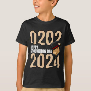 Camiseta Día divertido y feliz de la marmota 2 de febrero d