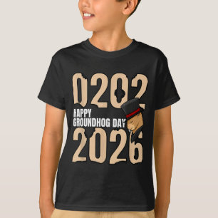 Camiseta Día divertido y feliz de la marmota 2 de febrero d
