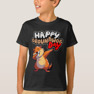 Camiseta Día divertido y feliz de la marmota 2 de febrero F