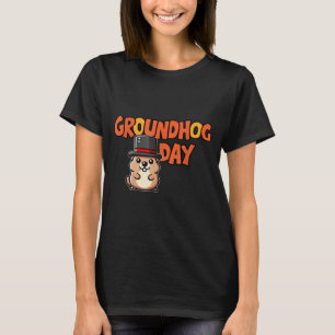 Camiseta Día divertido y feliz de la marmota 2 de febrero F
