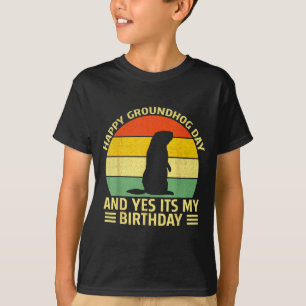 Camiseta Día divertido y feliz de la marmota y sí es mi cum