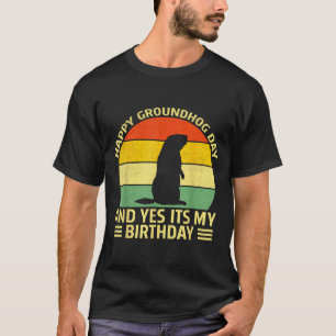 Camiseta Día divertido y feliz de la marmota y sí es mi cum