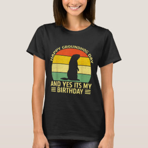 Camiseta Día divertido y feliz de la marmota y sí es mi cum