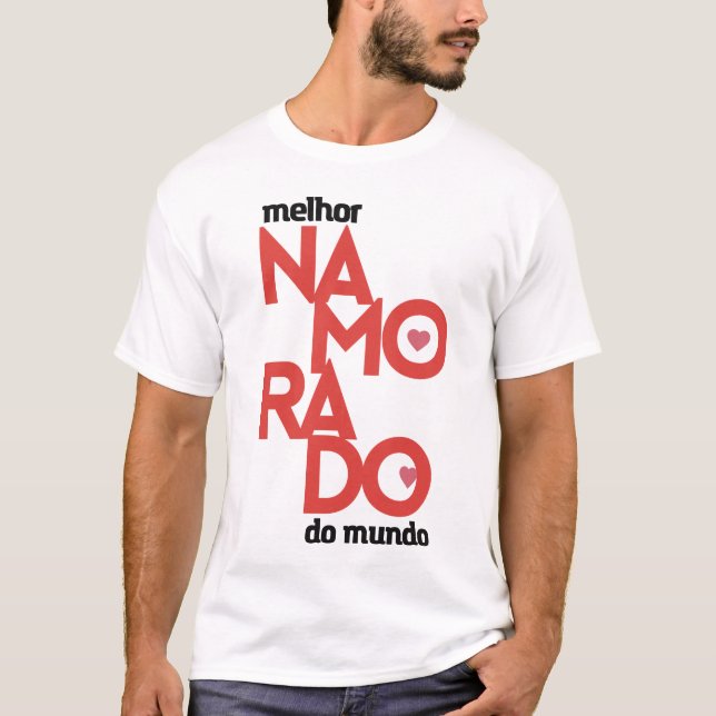 Camiseta Dia Dos Namorados Melhor Namorado do Mund (Anverso)