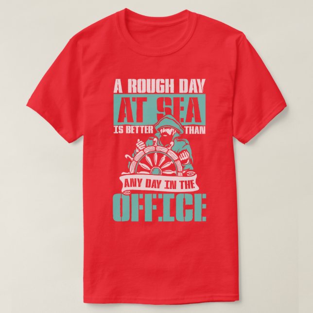 Camiseta Día duro en el mar (Diseño del anverso)