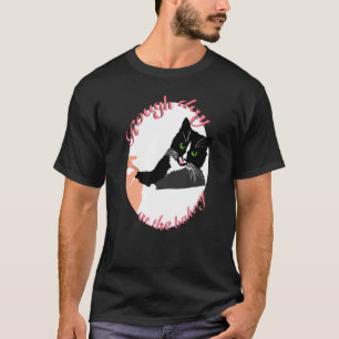 Camiseta Día duro en la panadería (fondo blanco) gatos