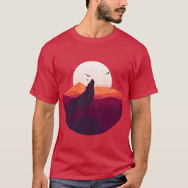 Camiseta Día el mejor de padre de grito del regalo del lobo