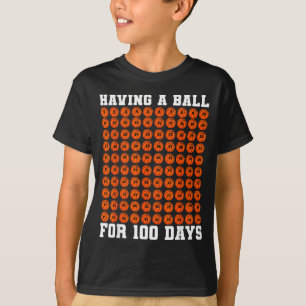 Camiseta Día Escolar 100 Días de la Escuela de Baloncesto 1
