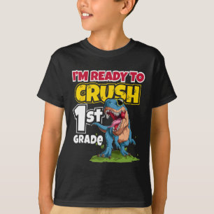 Camiseta Día Escolar Estoy Listo Para Aplastar 1er Grado 20