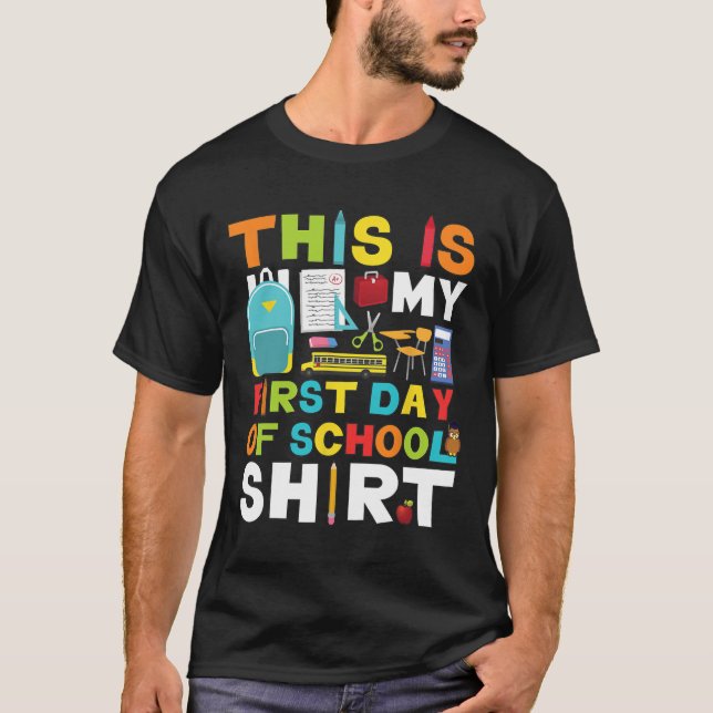 Camiseta Día Escolar Niños Niñas De Regreso A La Escuela  (Anverso)
