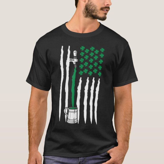 Camiseta Día Estadounidense De Sta Patrullas Shamrock Y Cer (Anverso)