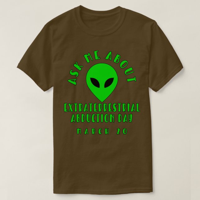 CAMISETA DÍA EXTRATERRESTRE DE SECUESTRO MARZO (Diseño del anverso)