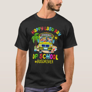 Camiseta Día feliz 2025 del autobús escolar de último curso
