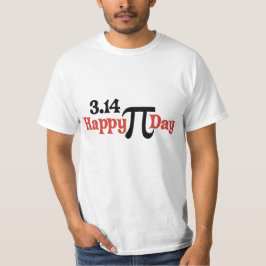 Camiseta Día feliz 3,14 del pi - 14 de marzo