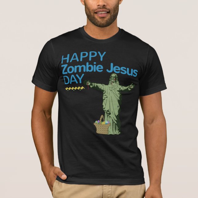 Camiseta Día feliz de Jesús del zombi (Anverso)