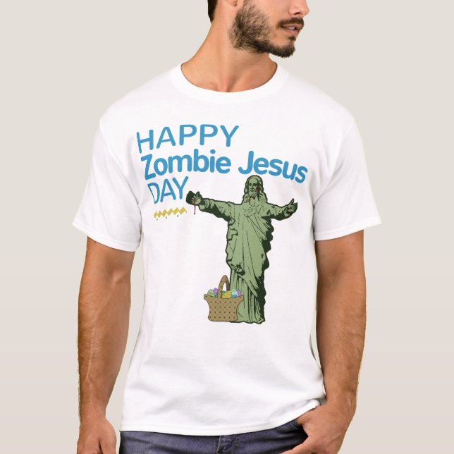 Camiseta Día feliz de Jesús del zombi (Anverso)