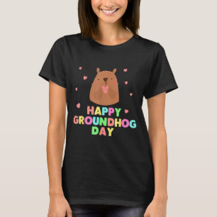 Camiseta Día Feliz de la Marmota Divertida Marmota L