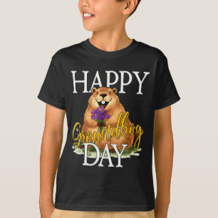 Camiseta Día Feliz de la Marmota Divertido Meme de Marmota 
