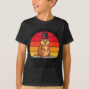 Camiseta Día Feliz de la Marmota y Sí es mi Cumpleaños Dive