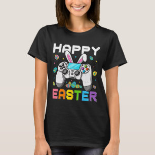 Camiseta Día feliz de Pascua para niños jugadores de videoj