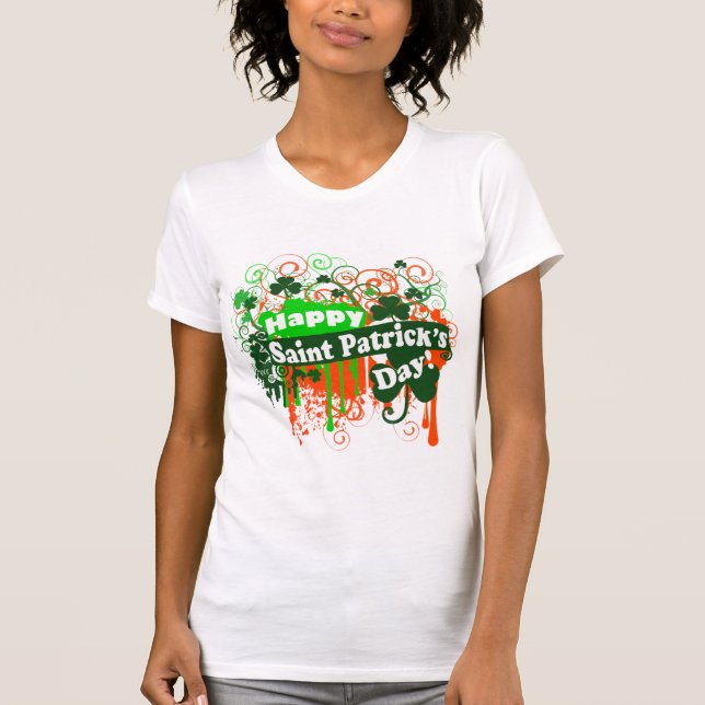 Camiseta Día feliz de Patricks del santo (Anverso)