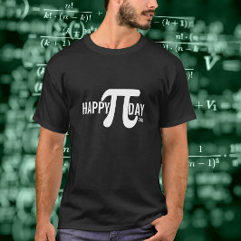 Camiseta Día Feliz de Pi Personalizado con Año y Símbolo de