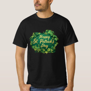 Camiseta Día Feliz de San Patricio Diseño de Trébol