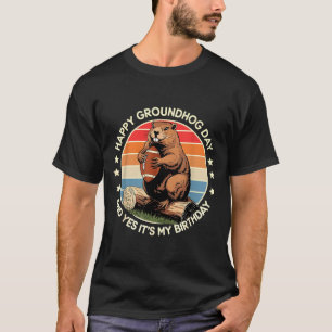 Camiseta Día Feliz del Día de la Marmota de Fútbol y Sí Es
