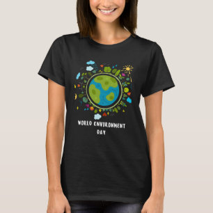 Camiseta Día Feliz del Medio Ambiente Lámpara de árbol Eart