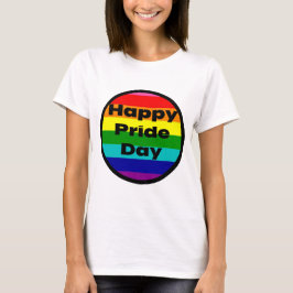 Camiseta Día Feliz del Orgullo Celebración Arcoíris LGBTQ