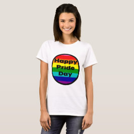 Camiseta Día Feliz del Orgullo Celebración Arcoíris LGBTQ