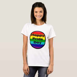 Camiseta Día Feliz del Orgullo Celebración Arcoíris LGBTQ