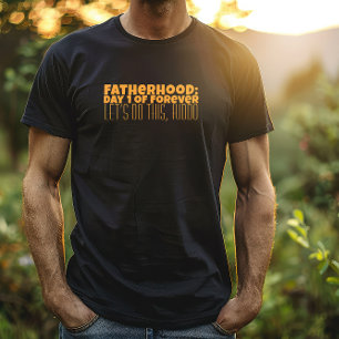Camiseta Día Feliz del Padre letra naranja humor