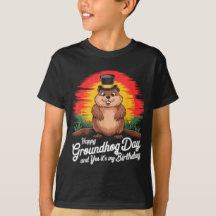 Camiseta Día Feliz del Topo Antiguo Sí Es Mi Cumpleaños