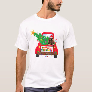 Camiseta Día feriado de los Navidades de camionetas rojas q