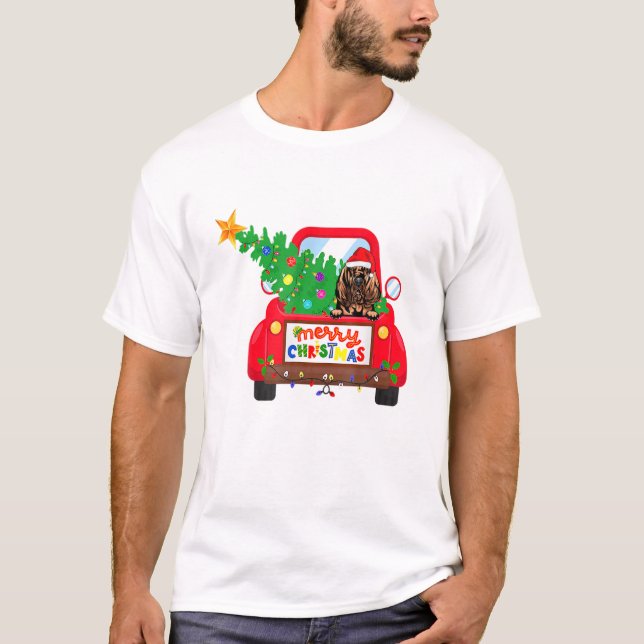Camiseta Día feriado de los Navidades de camionetas rojas q (Anverso)