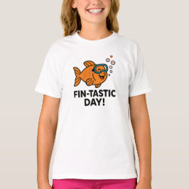 Camiseta Día Fin-tástico Diseño de Pez Naranja Adorable