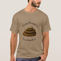 Día gracioso de Personalizable "Poop Happens"
