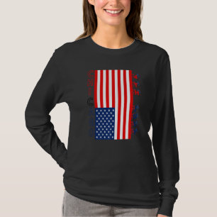 Camiseta Día Independiente Patriota Estadounidense De Chica