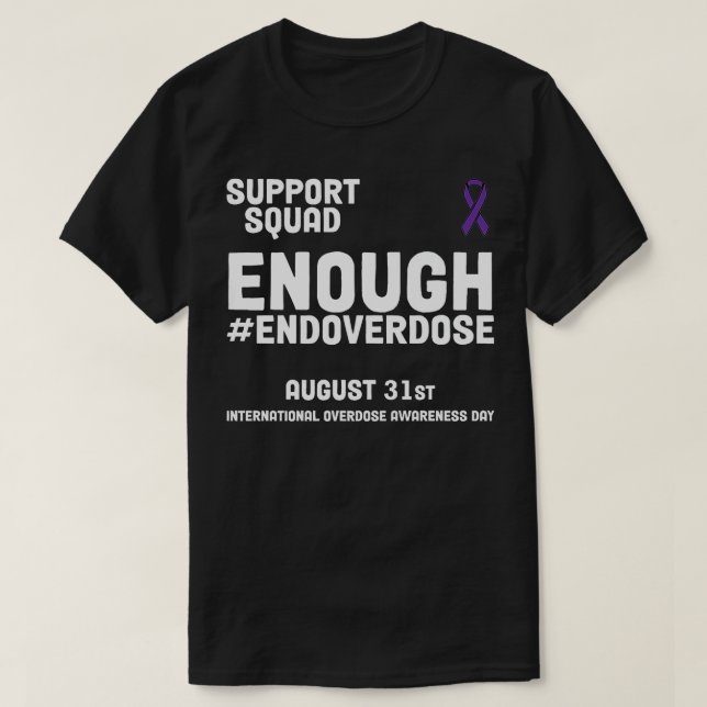 Camiseta Día Internacional de Conciencia sobre la Sobredosi (Diseño del anverso)