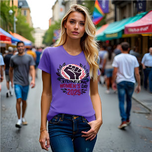 Camiseta Día Internacional de la Mujer 2025: Púrpura valien