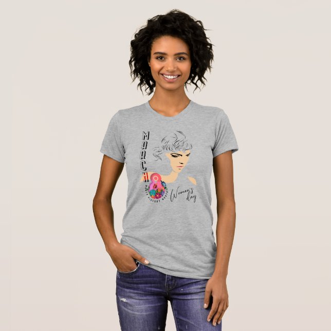 Camiseta Día Internacional de la Mujer | Adaptación delgada (Anverso completo)