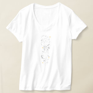 Camiseta Día Internacional de la Mujer Arte de Línea Minima