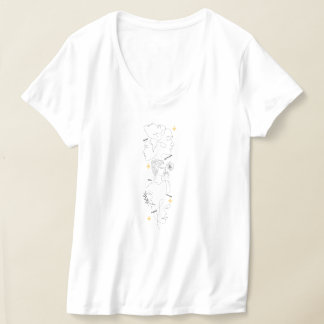 Camiseta Día Internacional de la Mujer Arte de Línea Minima