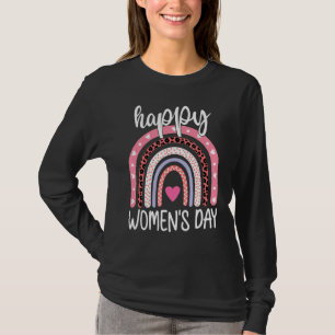 Camiseta Día Internacional de la Mujer con Arcoiris feliz D