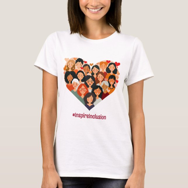 Camiseta Día Internacional de la Mujer | Marzo 8 | Corazón (Anverso)