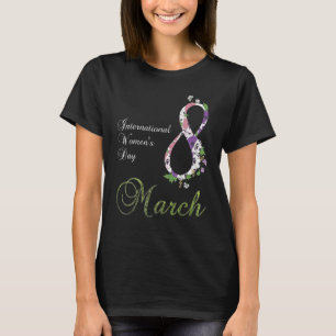 Camiseta Día Internacional De La Mujer Pansy Flower Marzo 8