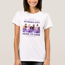 Camiseta Día Internacional de la Mujer Purple Give To Gain